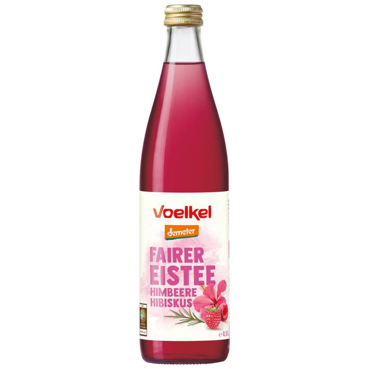 VOELKEL Fairer Eistee Himbeer Hibiskus - 0,5 l