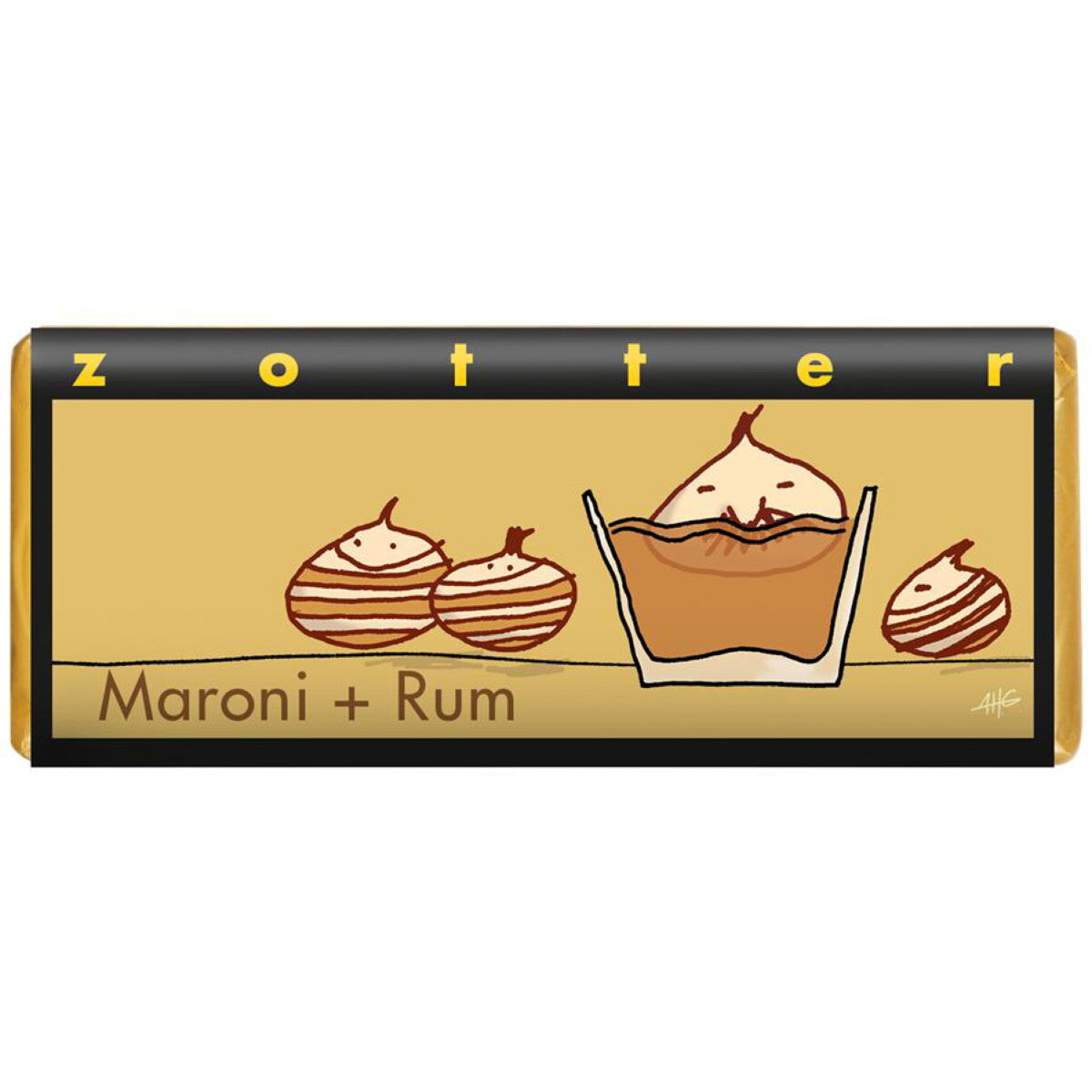 ZOTTER Maroni und Rum Schokolade - 70 g