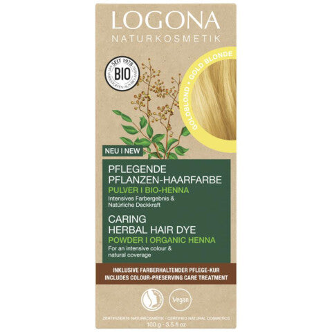 LOGONA Pflanzenhaarfarbe Goldblond - 100 g
