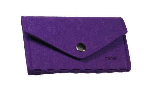 CANAL Unbestücktes Manikür-Etui aus Filz mit Druckknopf - violett 