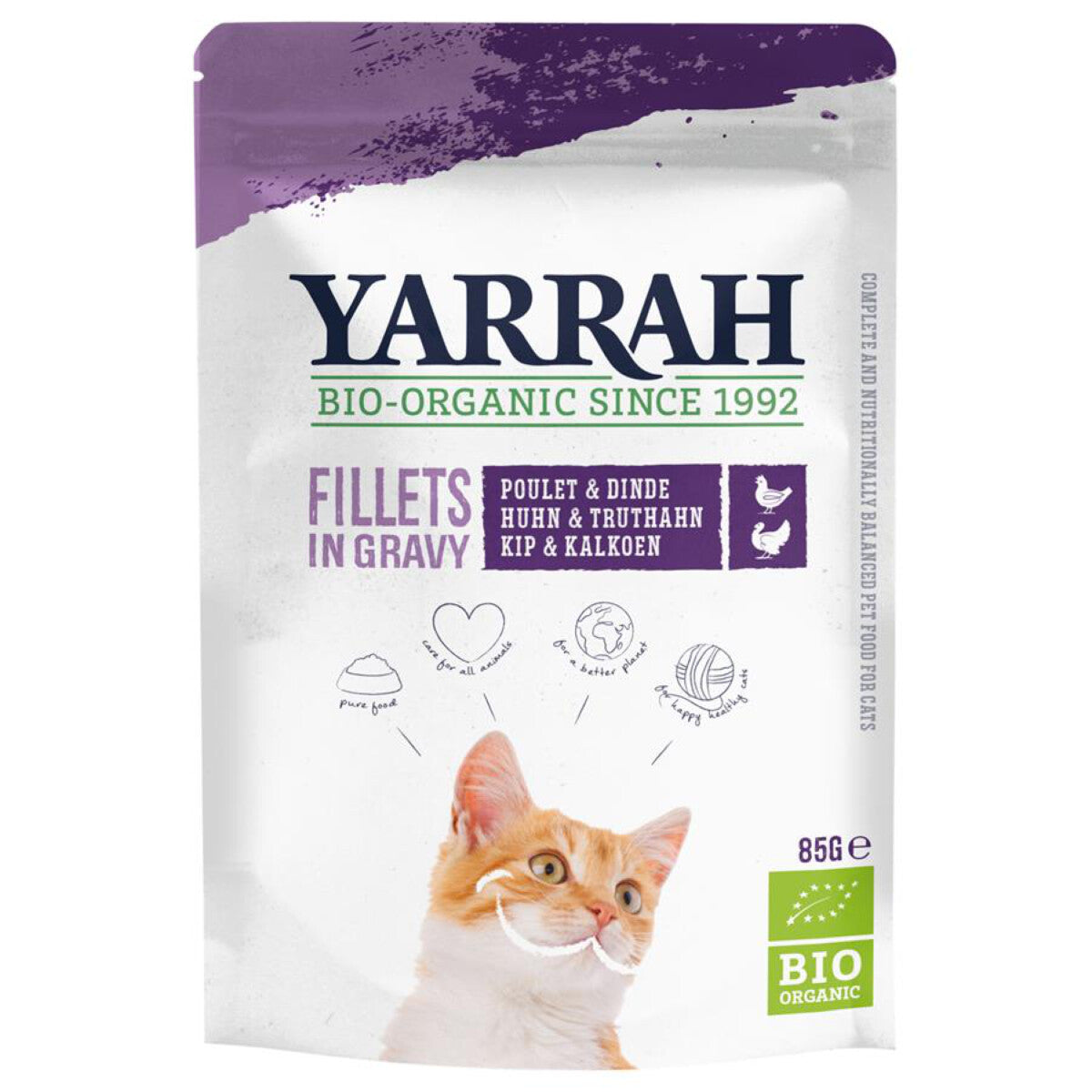 YARRAH Katzenfutter Filets Truthan in Soße - 85 g
