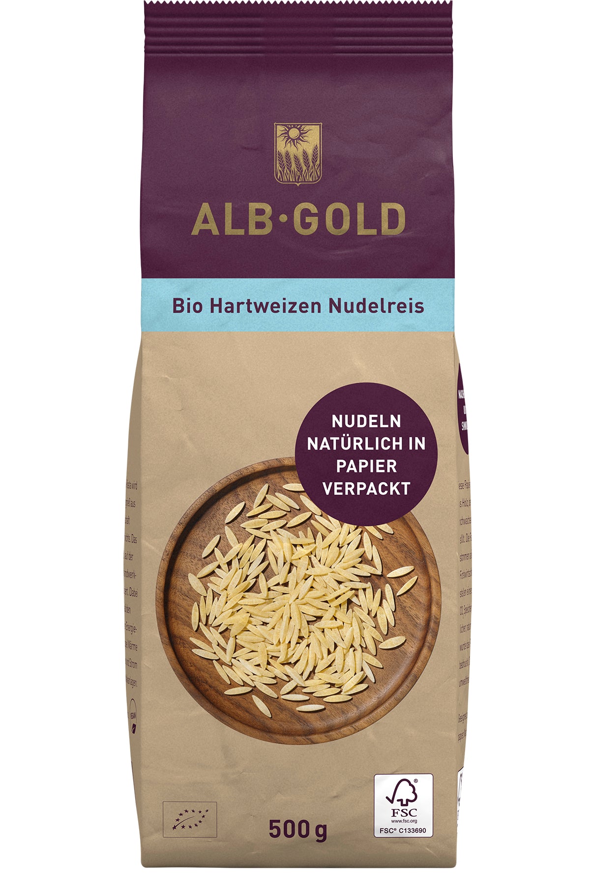 ALB GOLD ALB NATUR Nudelreis in Papiertüte  - 500 g 