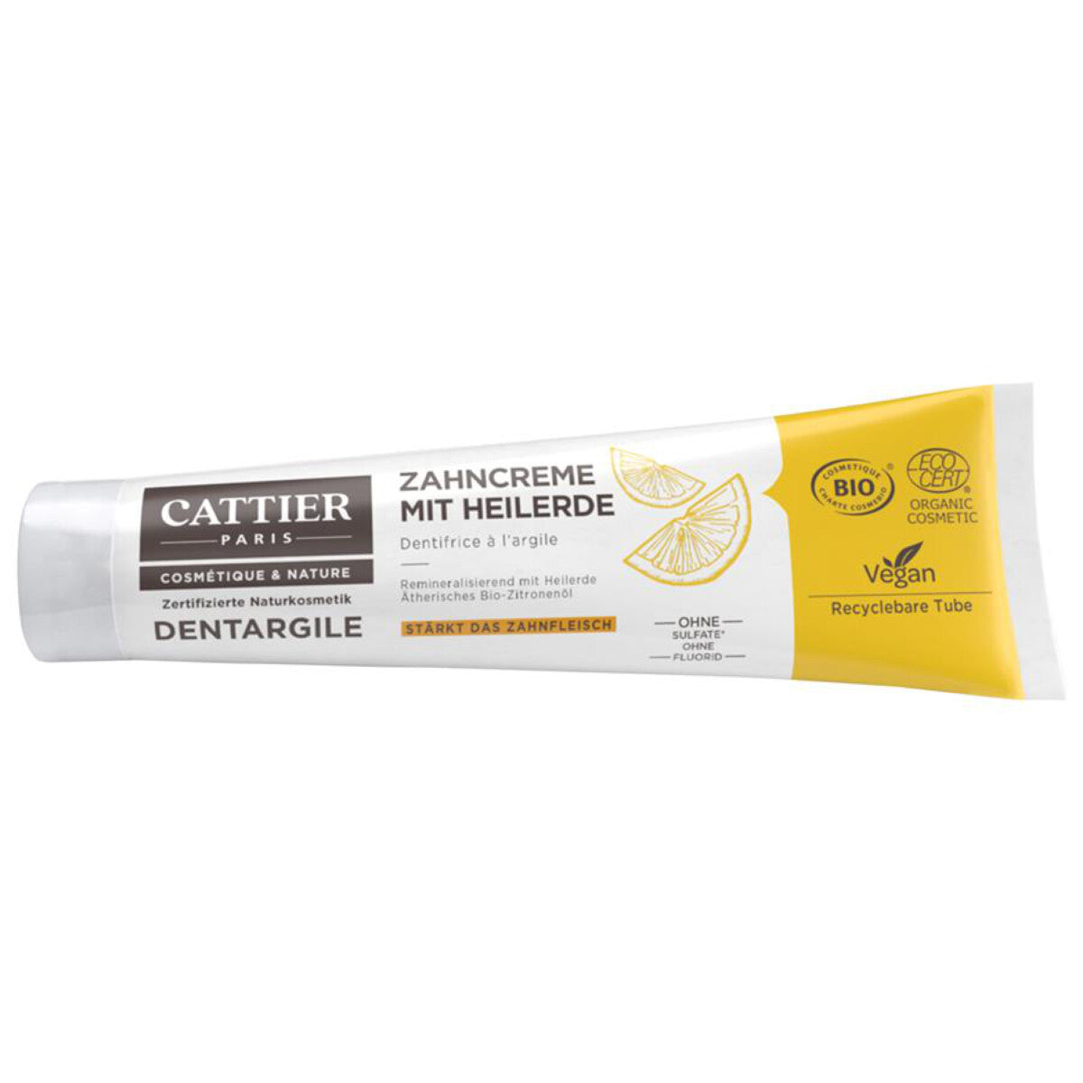 CATTIER Zahncreme Heilerde Zitrone - 75 ml