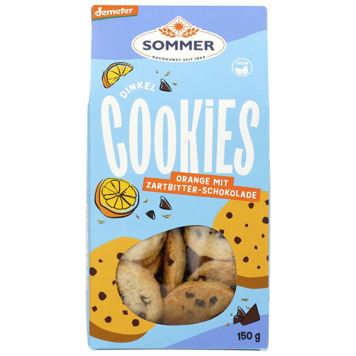 SOMMER & CO Dinkel Cookies Schoko & Orange - 150 g