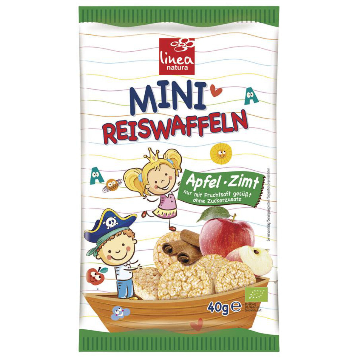 LINEA NATURA Mini Reiswaffeln Apfel Zimt - 40 g