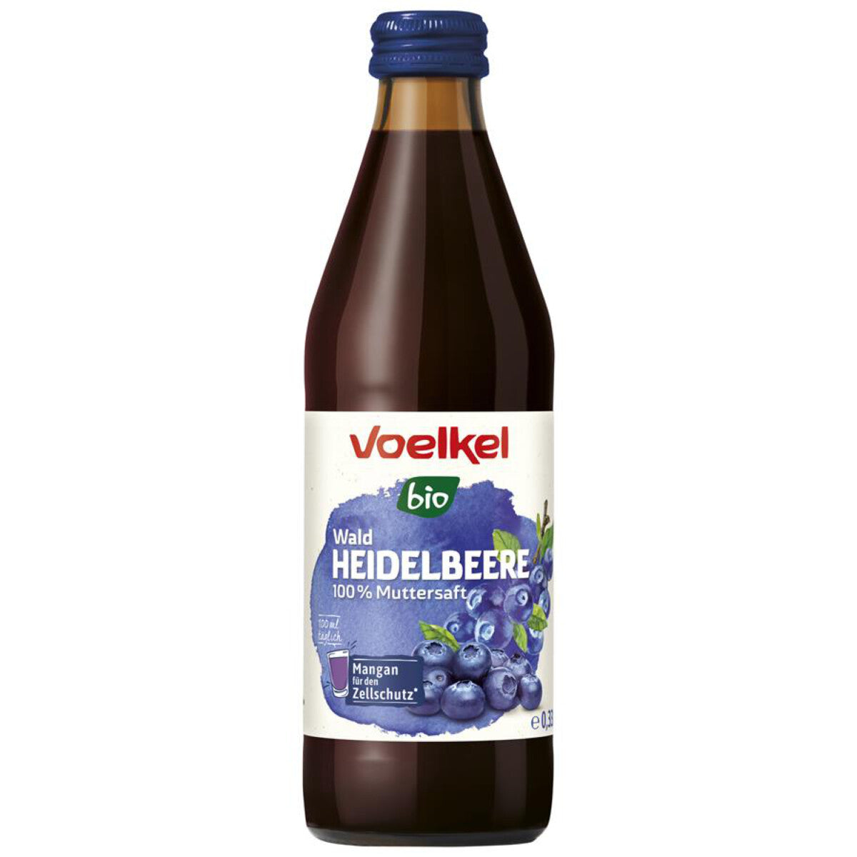 VOELKEL Heidelbeer Saft 100% direkt MW-  0,33 l