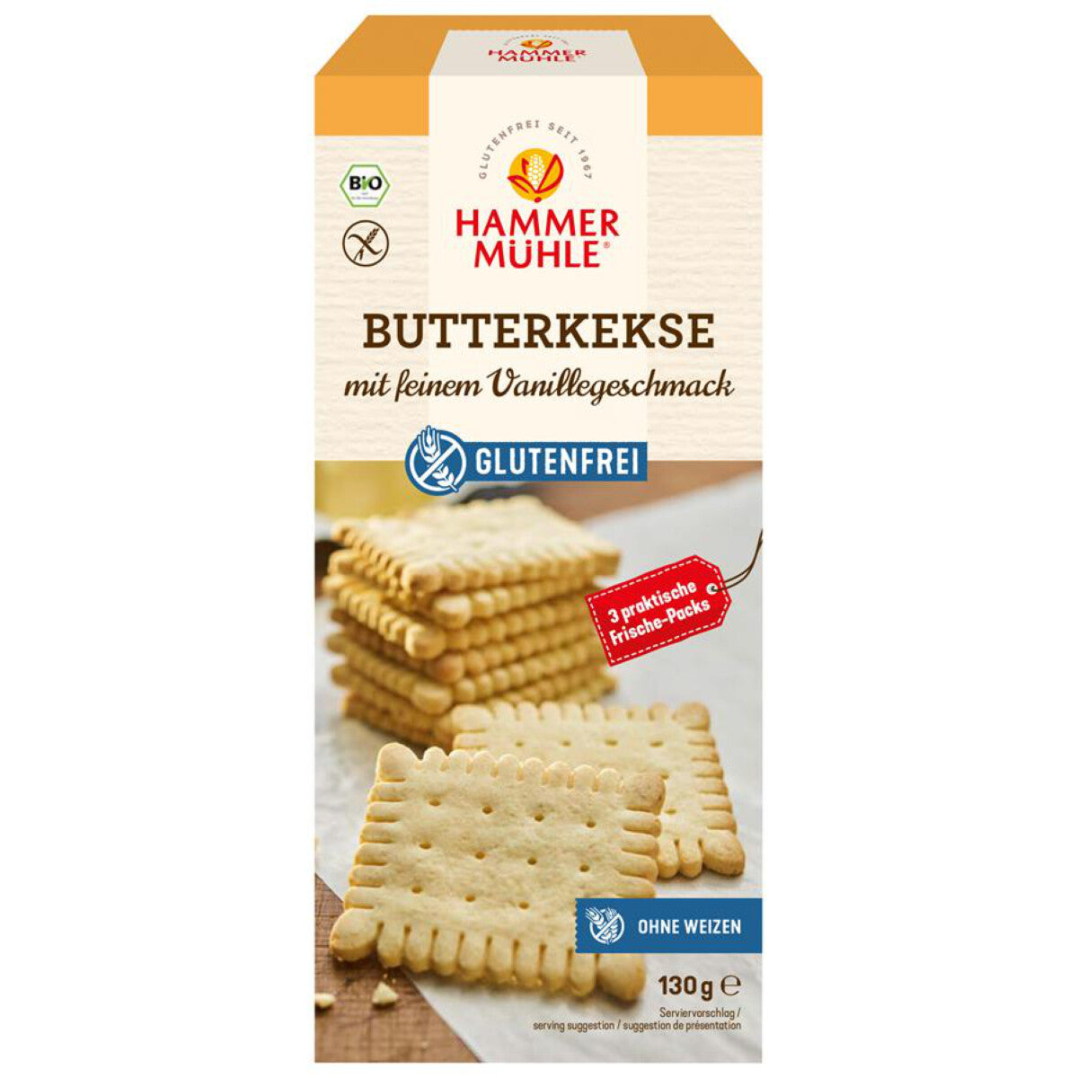 HAMMERMÜHLE ORGANIC Butterkeks glutenfrei - 130 g