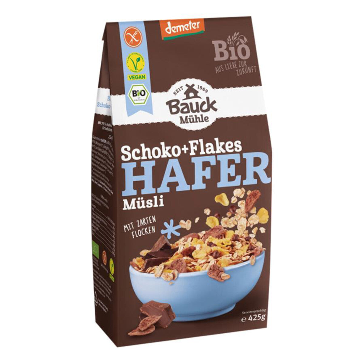 BAUCKHOF Schoko+Flakes Hafer Müsli - 425 g 