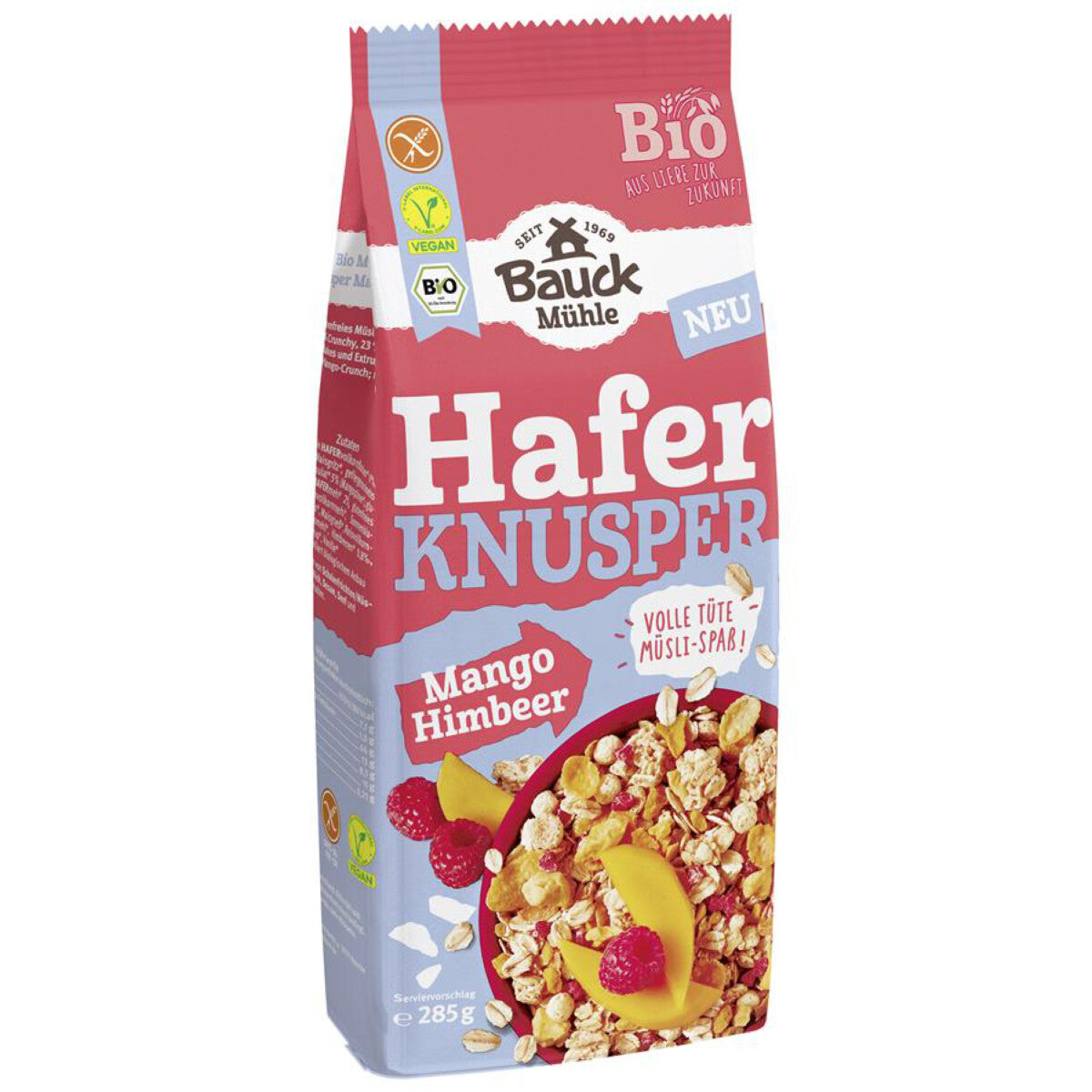 BAUCKHOF Hafer Knusper Mango Himbeere - 285 g