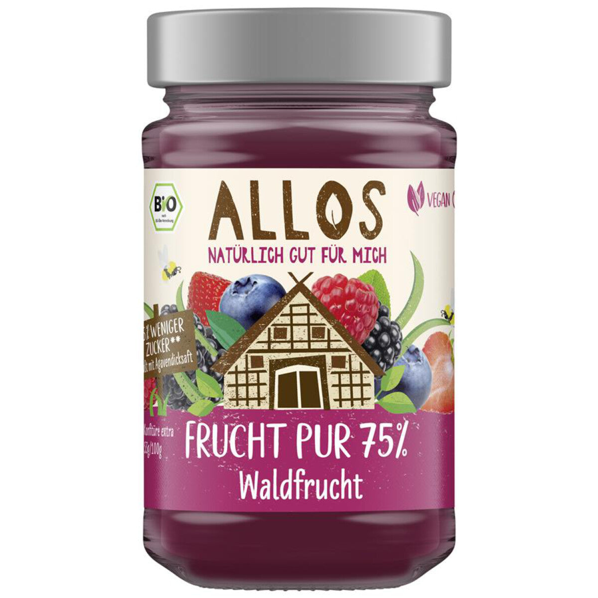 ALLOS Fruchtaufstrich 75% Waldfrucht - 250 g