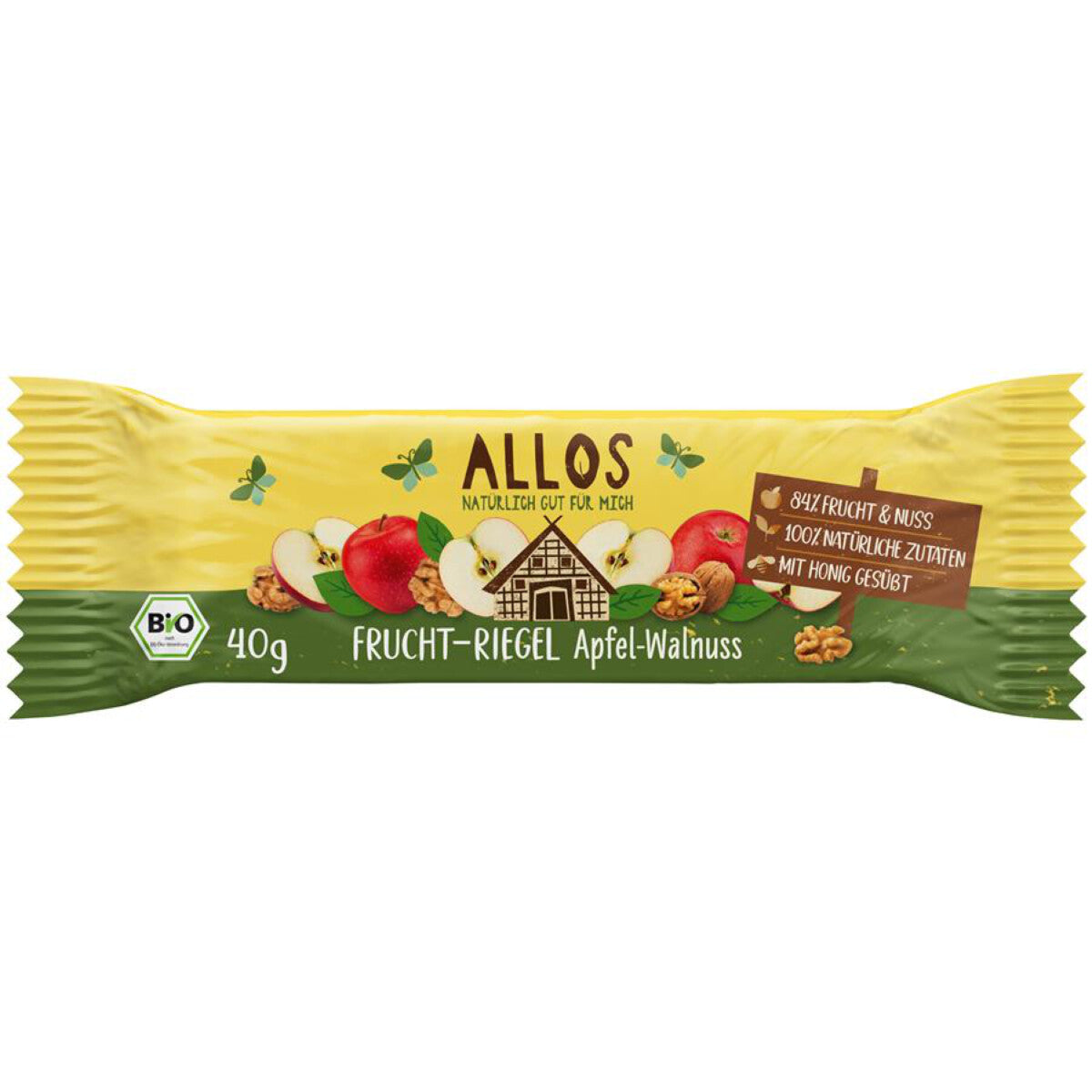 ALLOS Fruchtriegel Apfel Walnuss - 40 g
