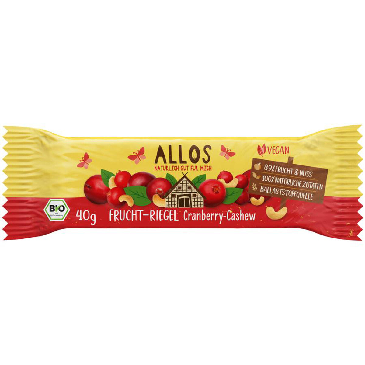 ALLOS  Fruchtriegel Cranberry Cashew - 40 g