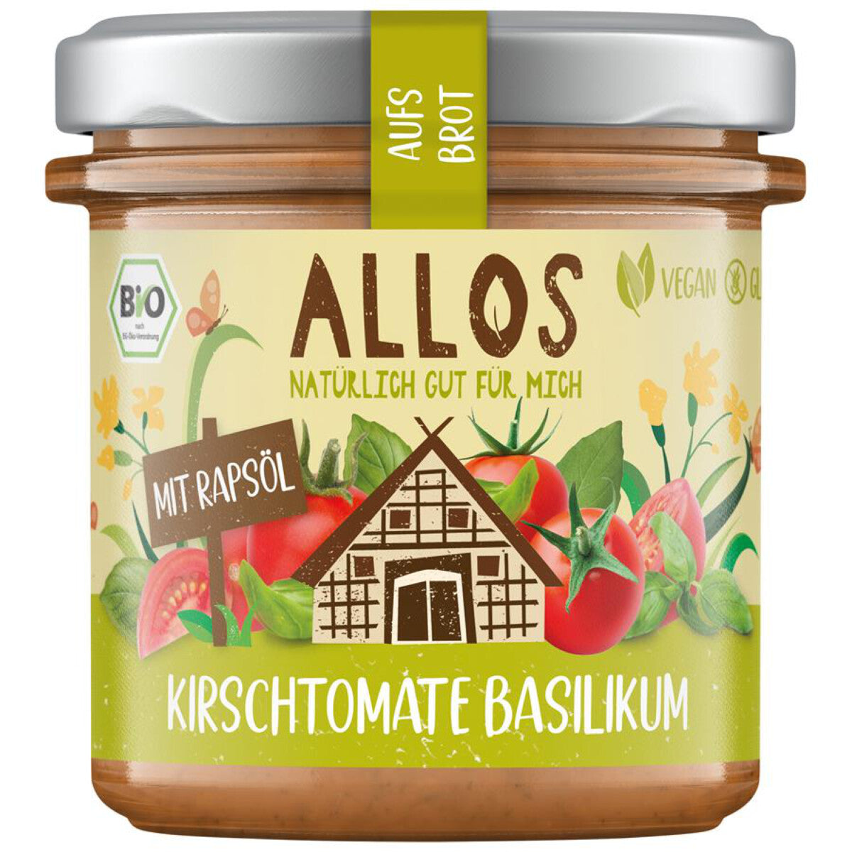 ALLOS Auf's Brot Kirschtomate Basilikum - 140 g