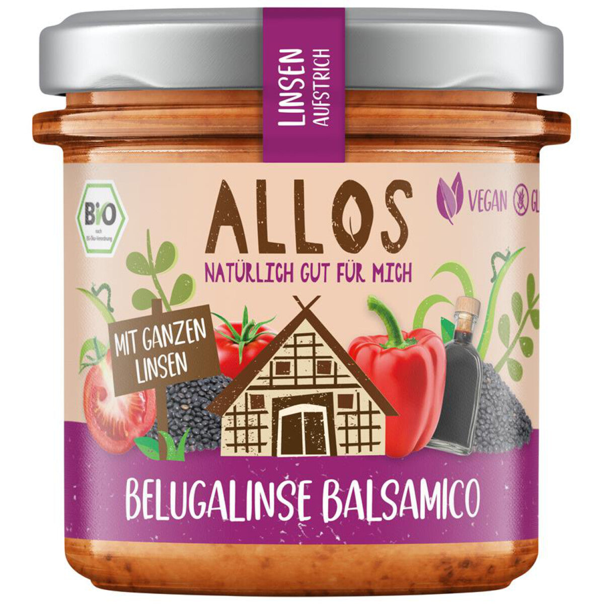 ALLOS Belugalinse Balsamico Aufstrich - 140 g