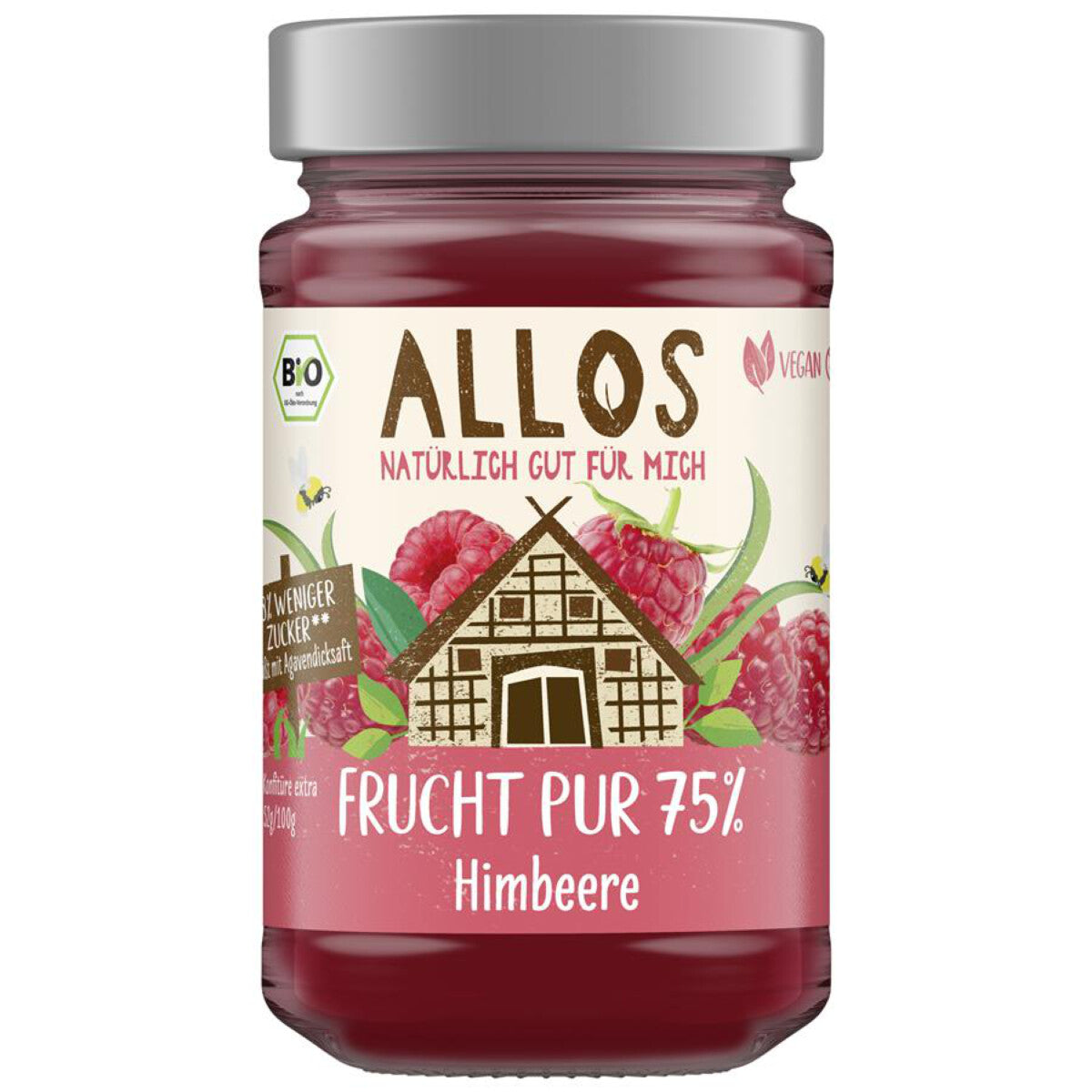 ALLOS Fruchtaufstrich 75% Himbeere - 250 g