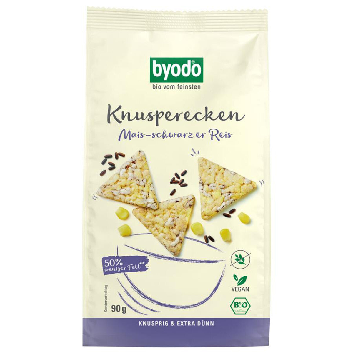BYODO Knusperecken Mais-Schwarzer Reis - 90 g