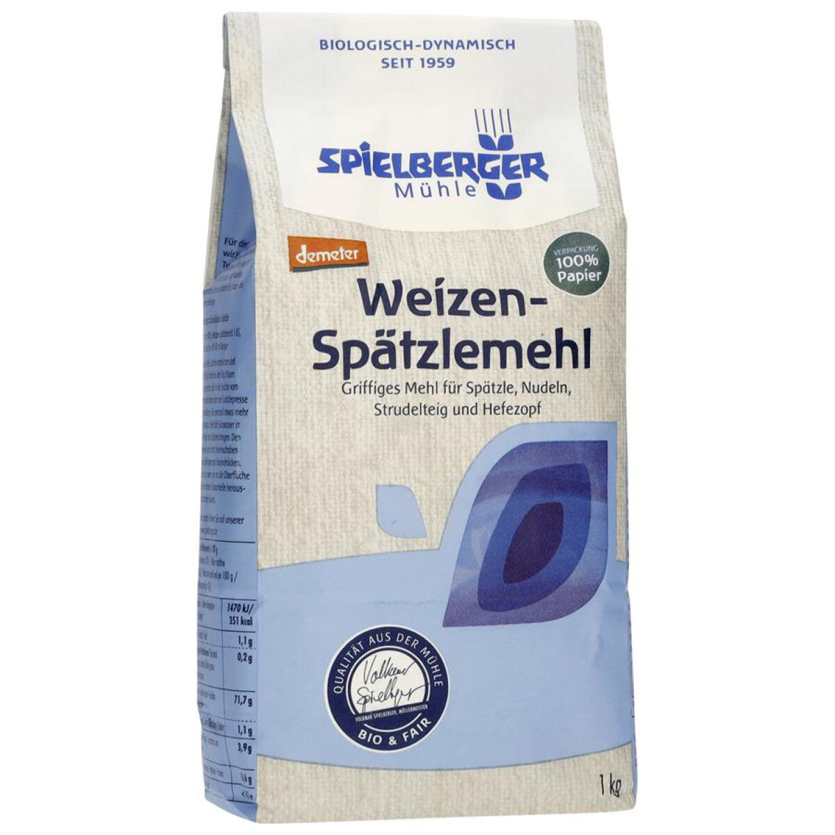 SPIELBERGER MÜHLE Weizen-Spätzlemehl - 1 kg
