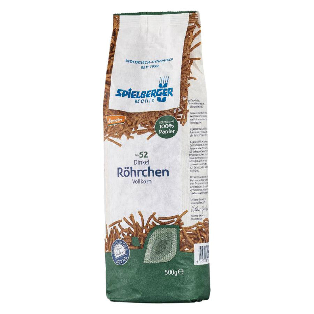 SPIELBERGER MÜHLE Vollkorn Röhrchen - 500 g 