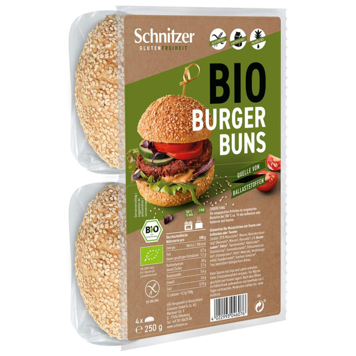 SCHNITZER GLUTENFREI Hamburger Buns -  250 g