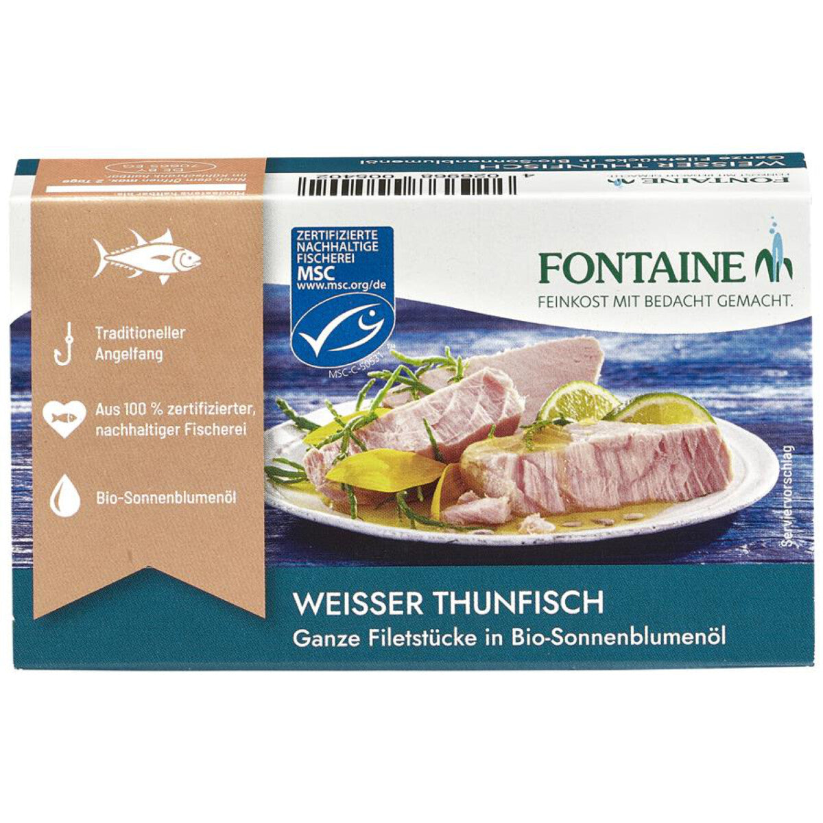 FONTAINE Thunfisch weiß in Sonnenblumelnöl - 120 g