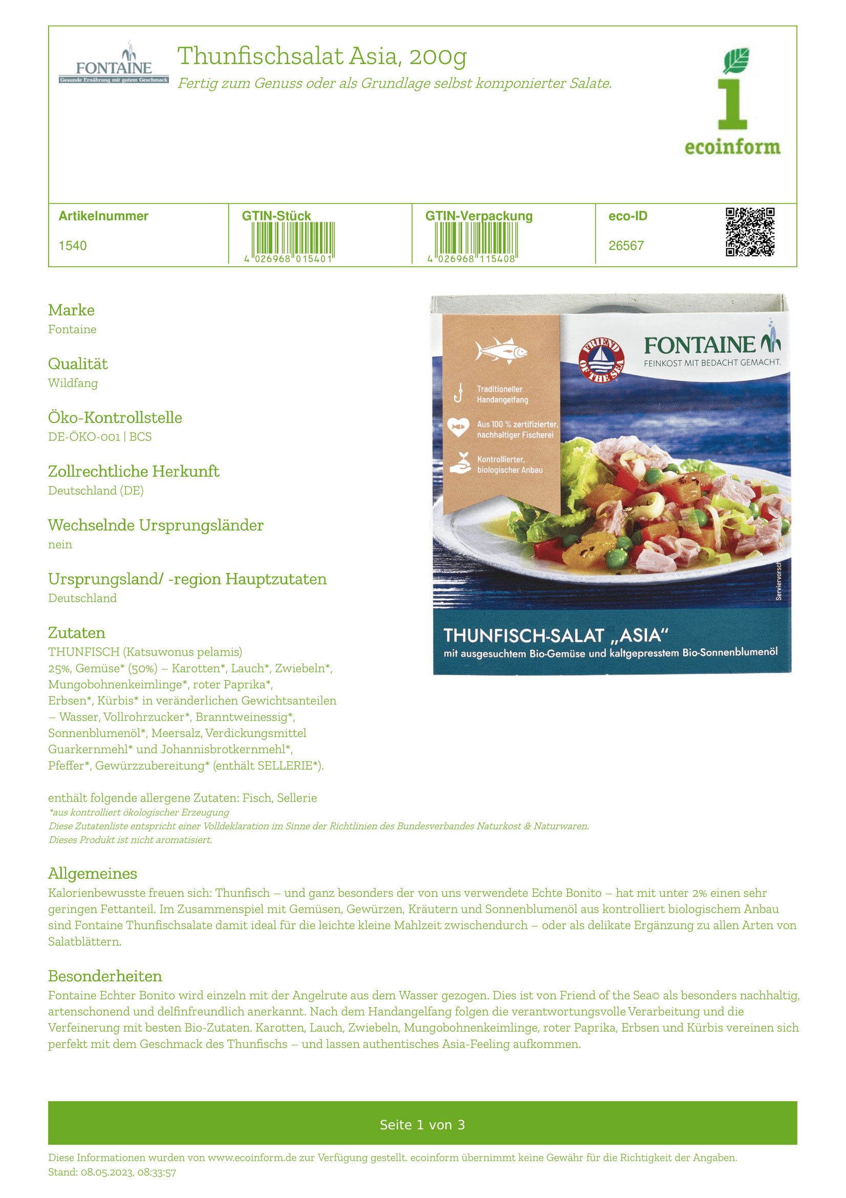 Thunfischsalat Asia