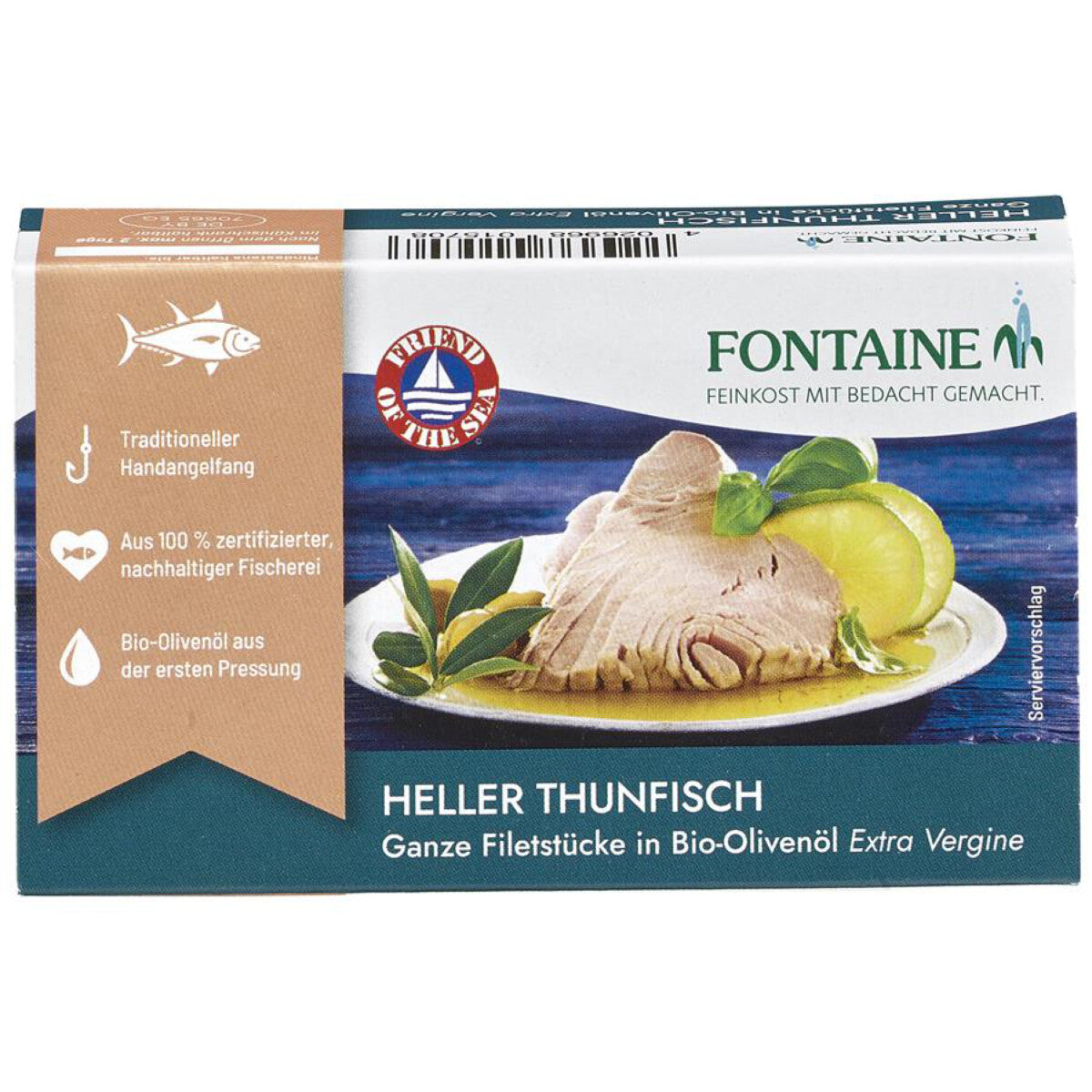 FONTAINE Thunfisch Hell in Bio-Olivenöl - 120 g