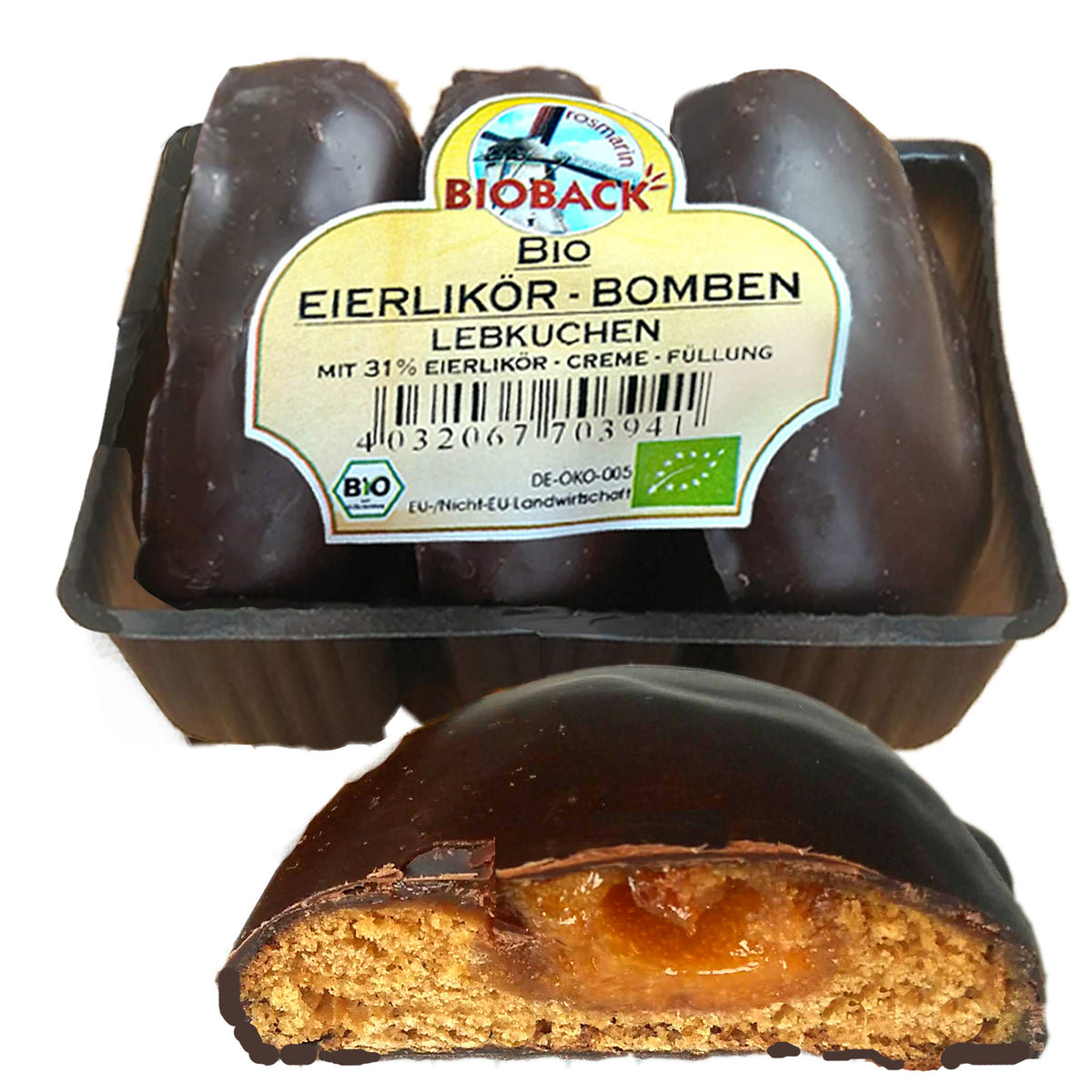 ROSMARIN BIOBACK Eirtlikörbomben Lebkuchen - 100 g 