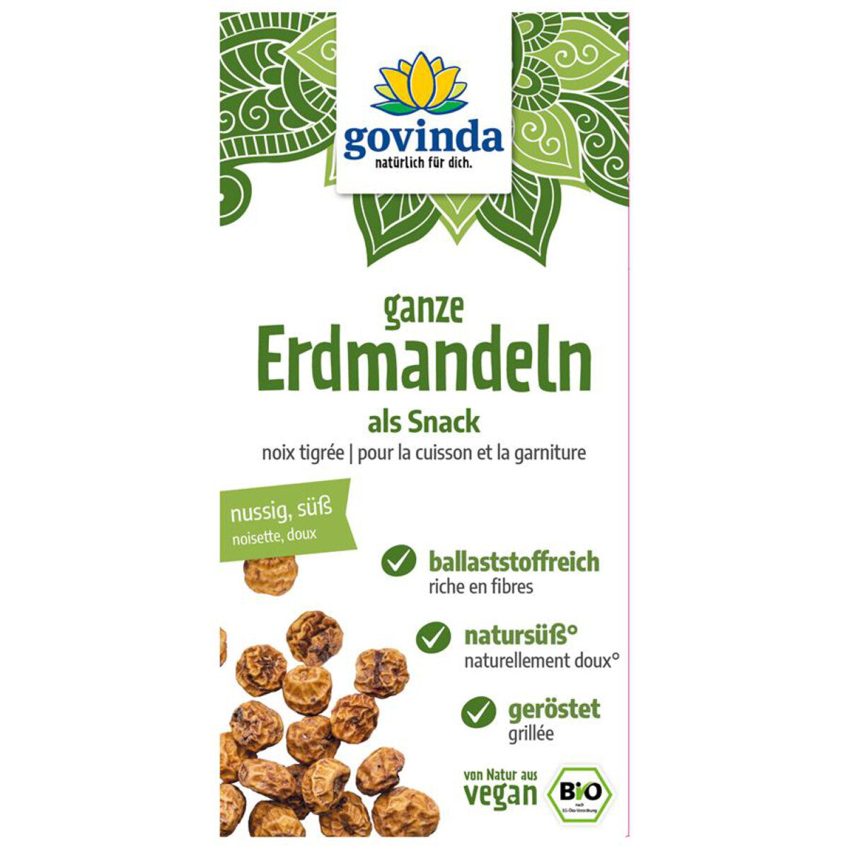 GOVINDA Erdmandeln naturell ganz - 250 g