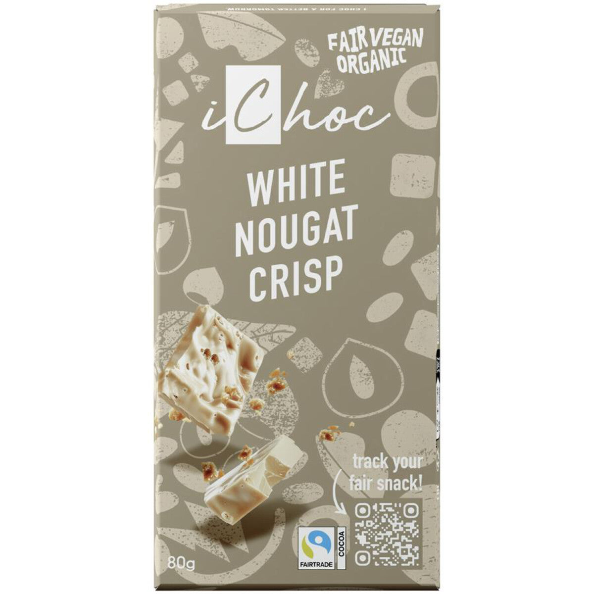 ICHOC White Nougat Crisp - 80 g