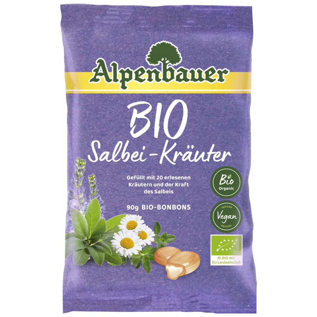 ALPENBAUER Salbei Kräuter Bonbons - 90 g