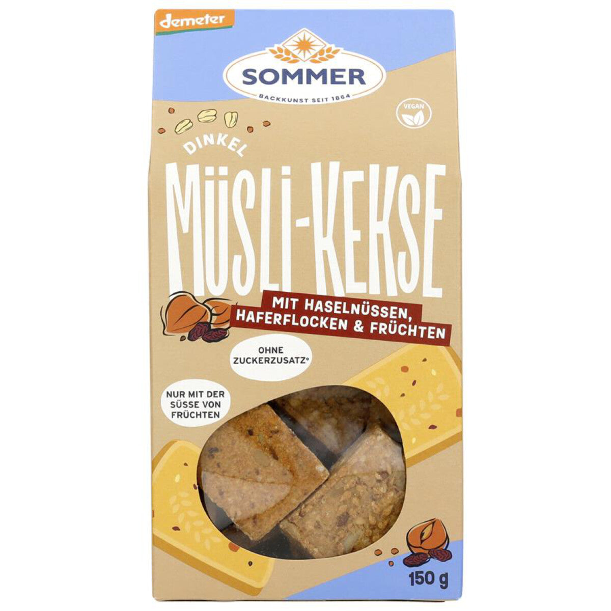 SOMMER & CO Dkl. Müsli-Keks Haselnuss - 150 g