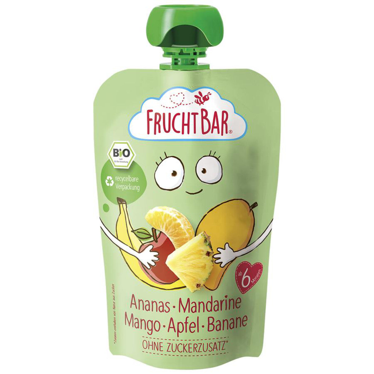FRUCHTBAR Fruchtpüree Ananas Mandarine - 100 g