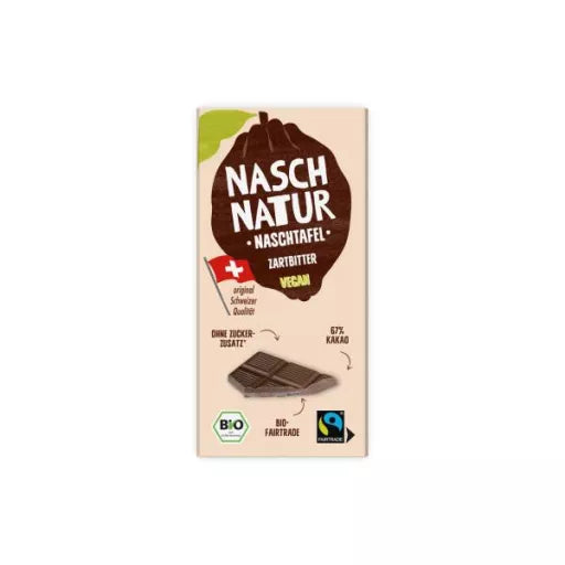 NASCHNATUR Naschtafel Dattelschokolade Zartbitter - 80 g 