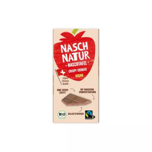 NASCH NATUR Naschtafel Crispy Erdbeere - 80 g