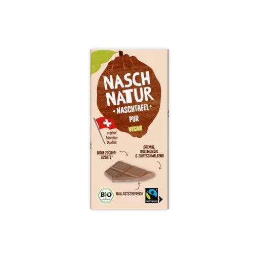 NASCH NATUR Naschtafel Dattelschokolade pur vegan - 80 g