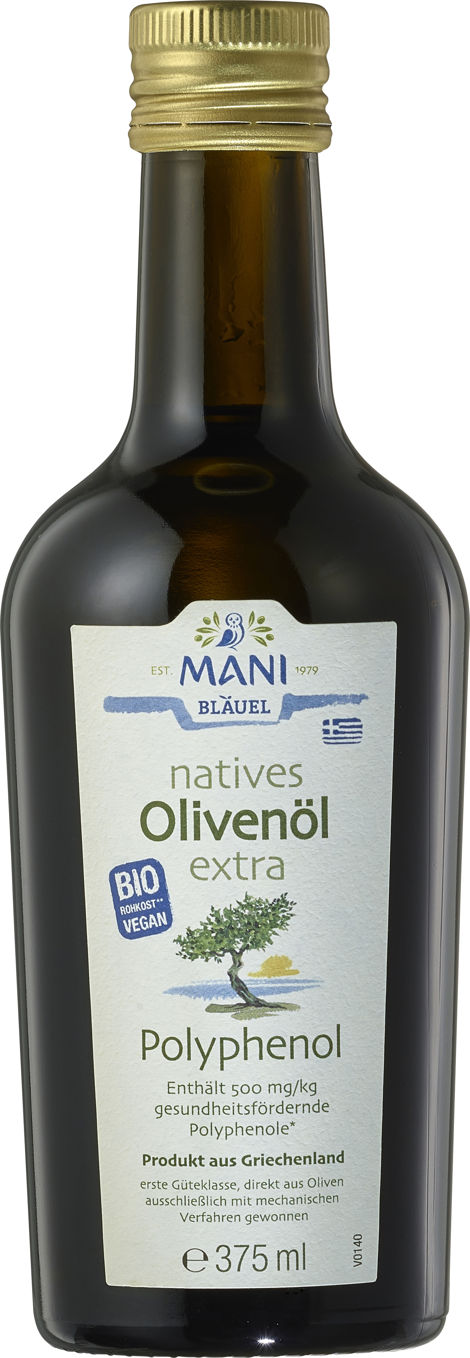MANI BLÄUEL Olivenöl nativ extra Polyphenol - 375 ml 