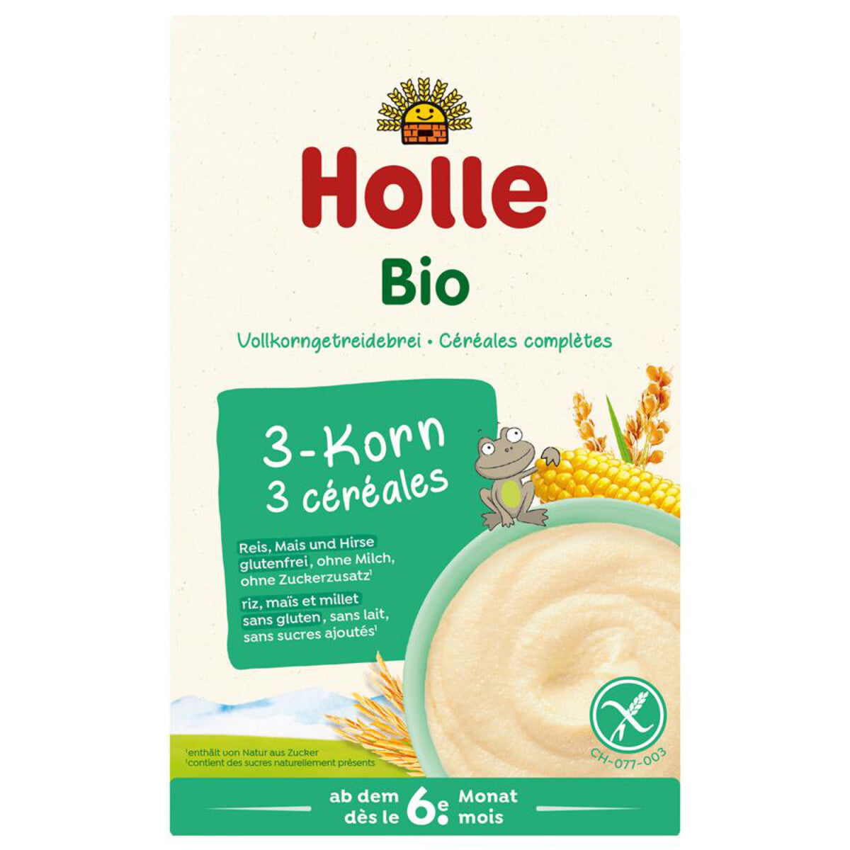 HOLLE Vollkorngetreidebrei 3-Korn - 250 g