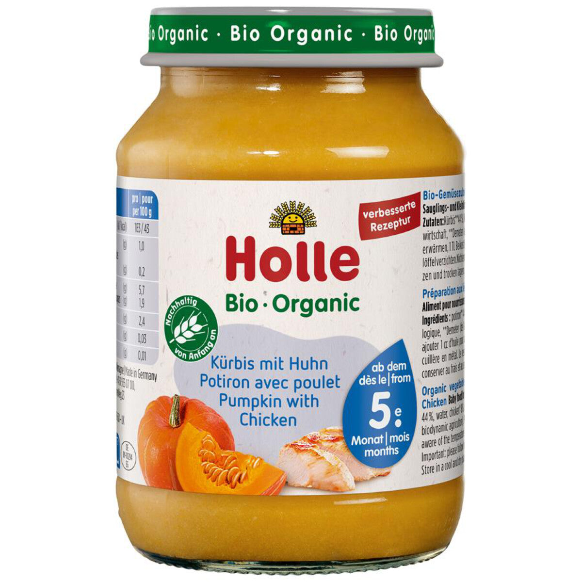 HOLLE Kürbis mit Huhn - 190 g