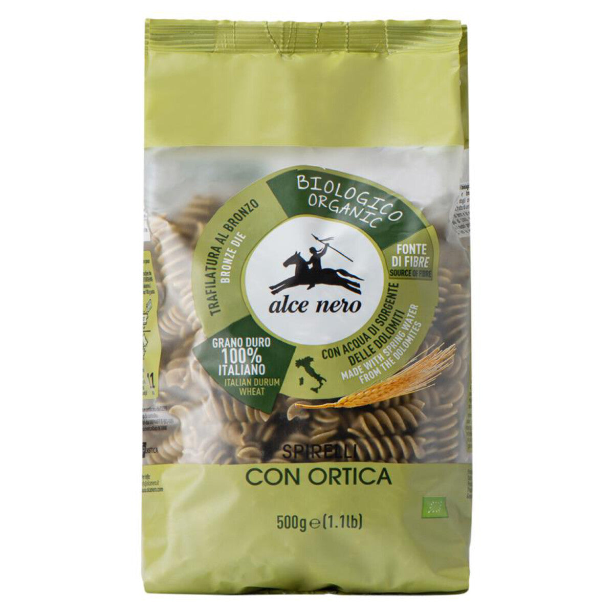 ALCE NERO Spirelli mit Brennnessel - 500 g