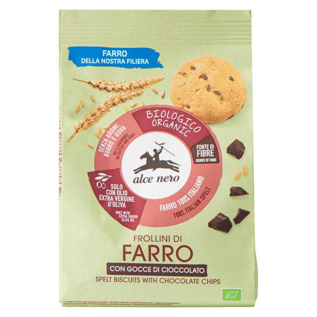ALCE NERO Dinkelkekse mit Schokodrops -  250 g