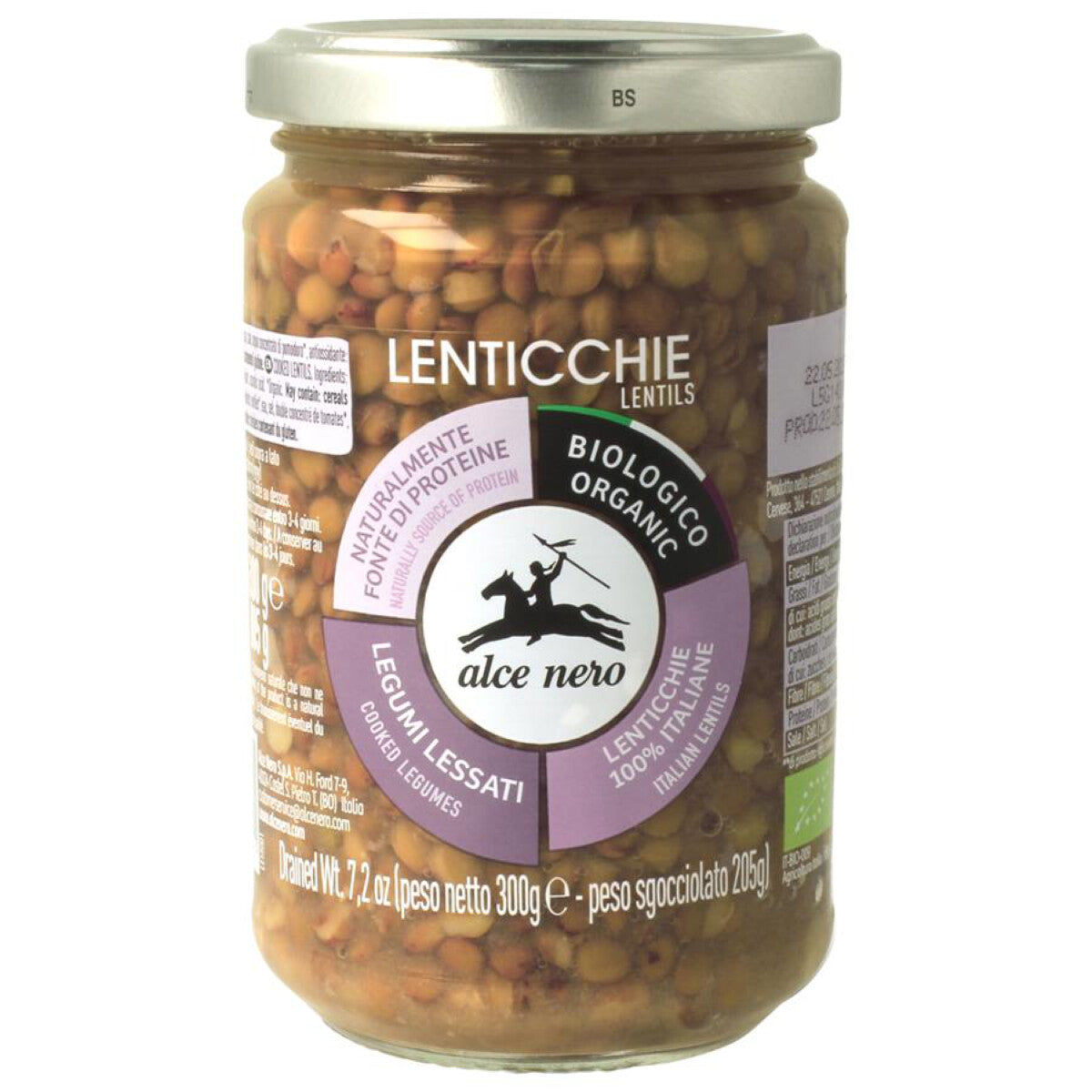ALCE NERO Linsen gekocht - 300 g