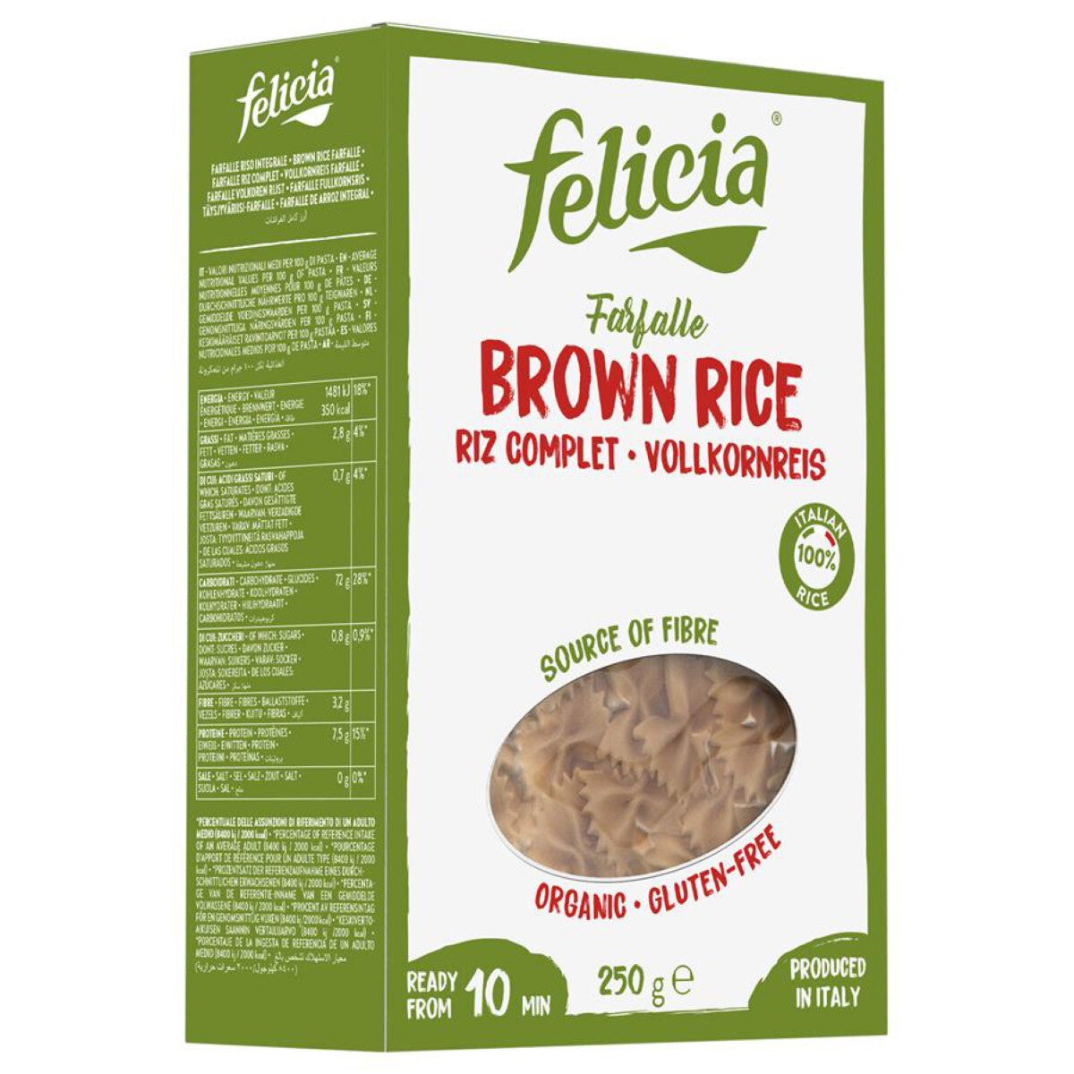 FELICIA BIO Vollkorn Reis Farfalle - 250 g