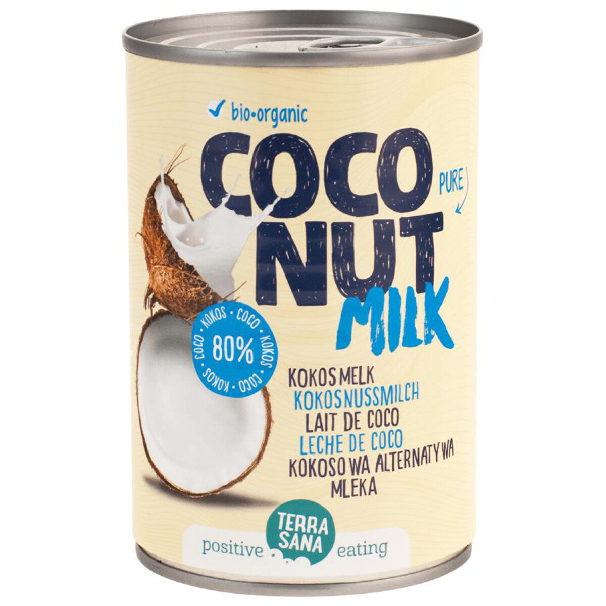 TERRASANA Kokosmilch 80% Kokosnuss - 400 ml