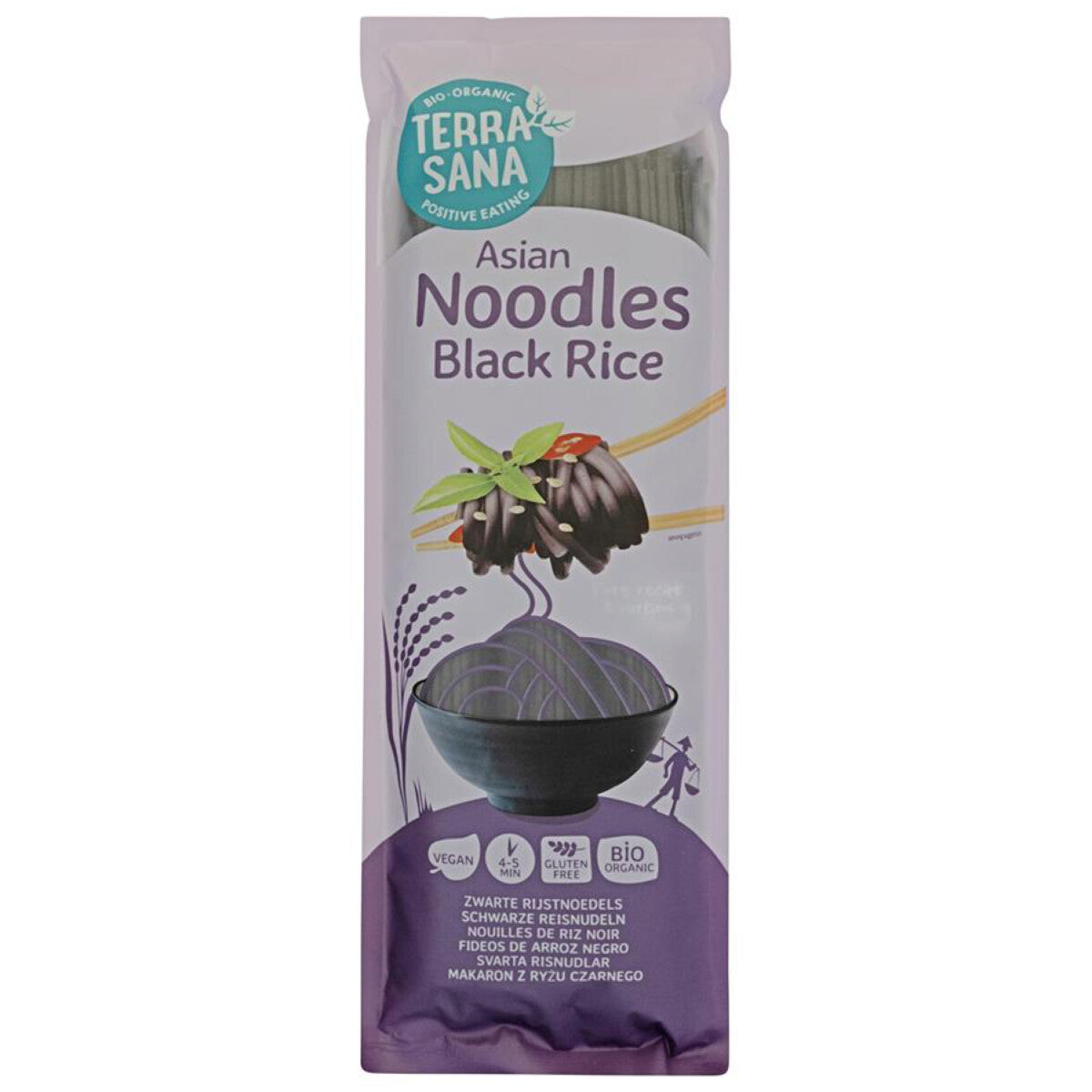 TERRASANA Schwarze Reisnudeln - 250 g