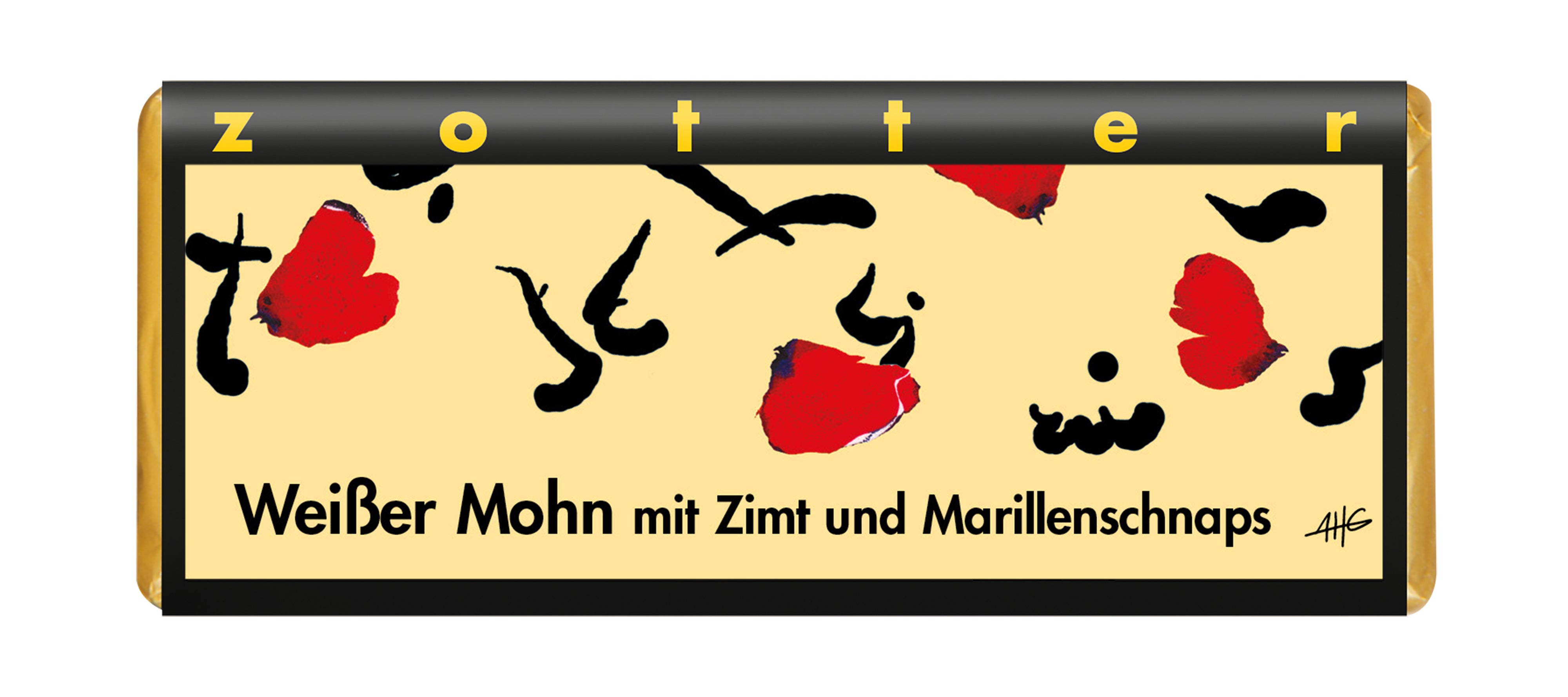 ZOTTER Weißer Mohn mit Zimt & Marille - 70 g