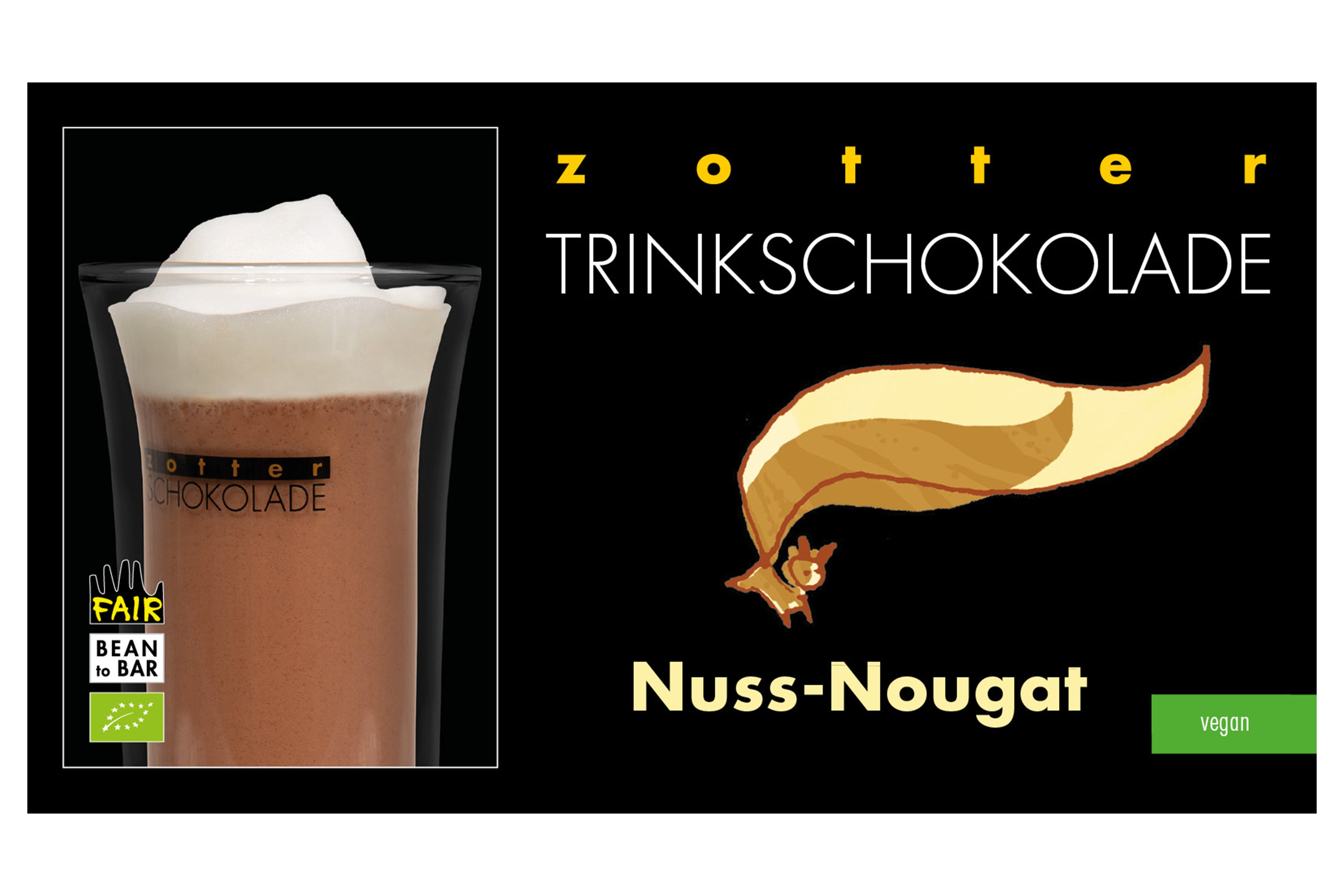 ZOTTER Trinkschokolade Nuss-Nougat - 110 g