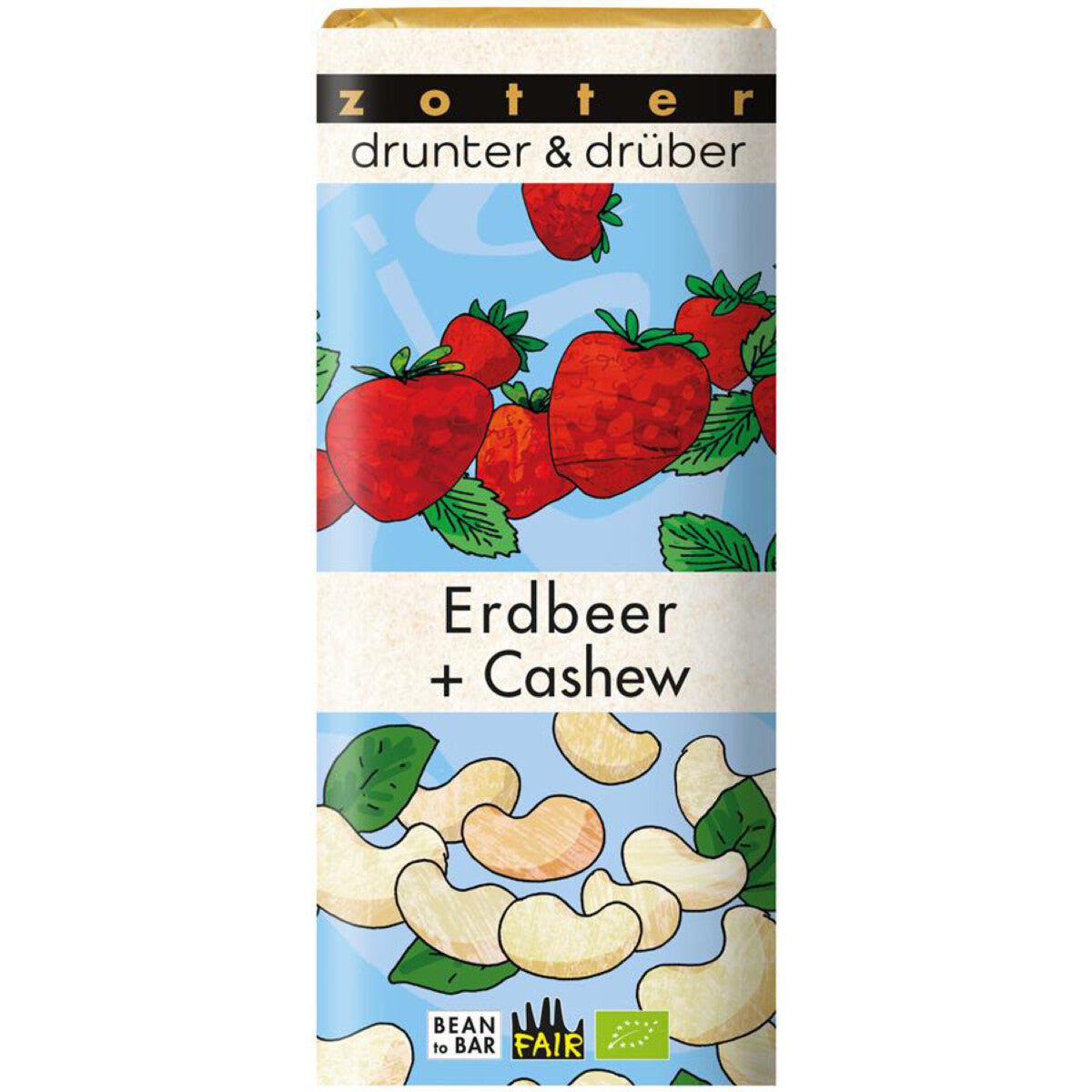 ZOTTER Erdbeer + Cashew - 70 g
