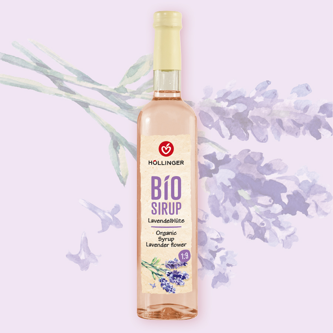 HÖLLINGER- Lavendelblüten Sirup, 500 ml, Glasflasche 