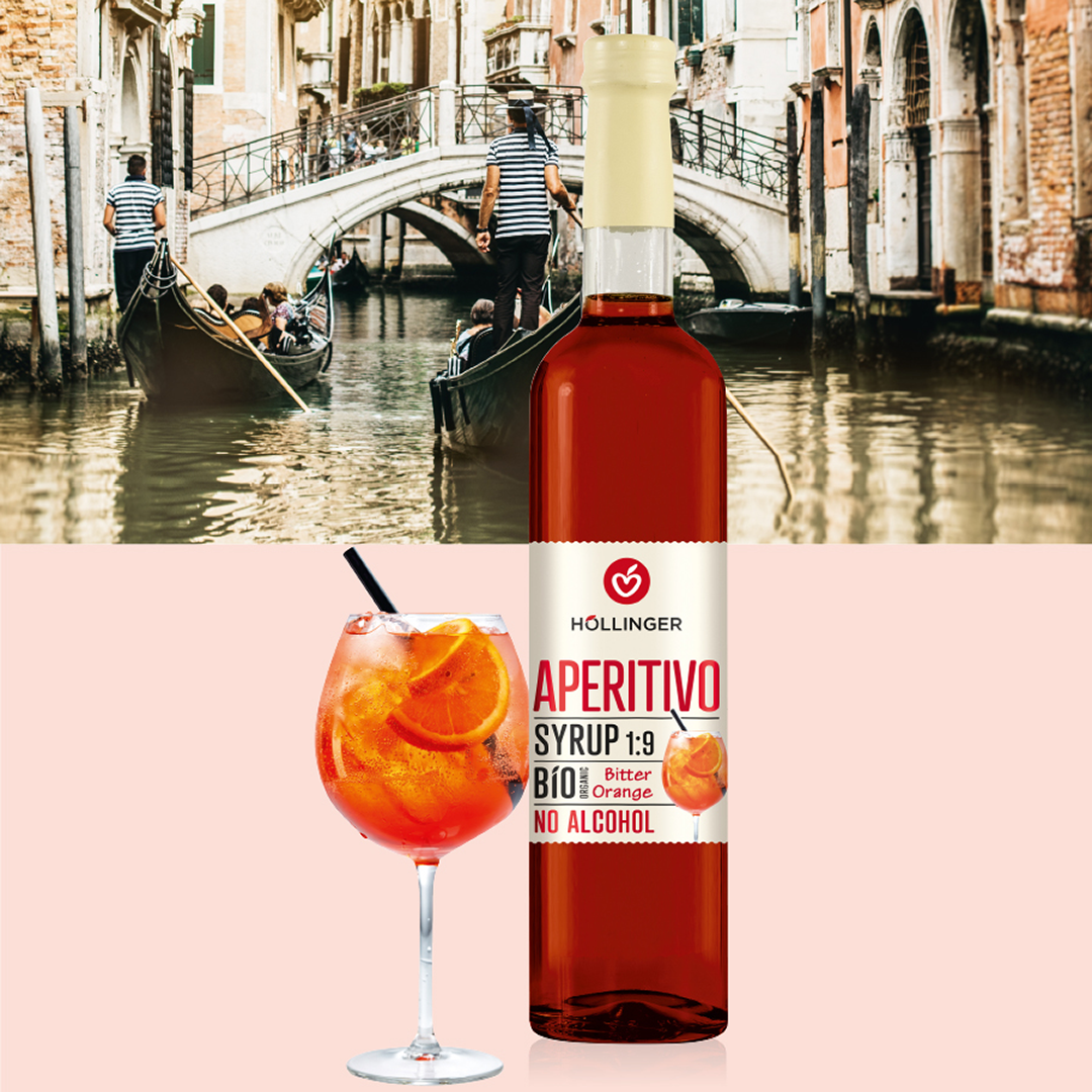 HÖLLINGER-Alkoholfreier Aperitivo Sirup, Bitter Orange,  500 ml