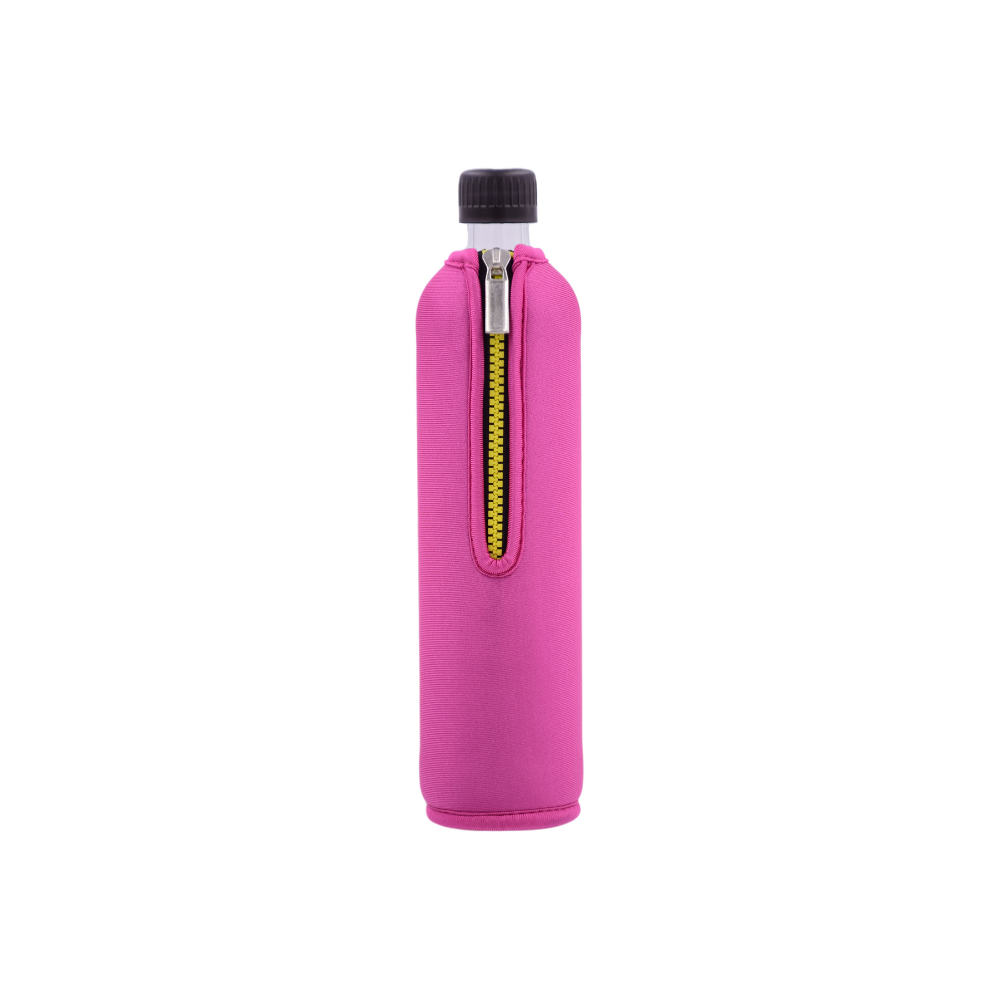DORA'S Trinkflasche aus Glas mit Neoprenbezug - 500 ml